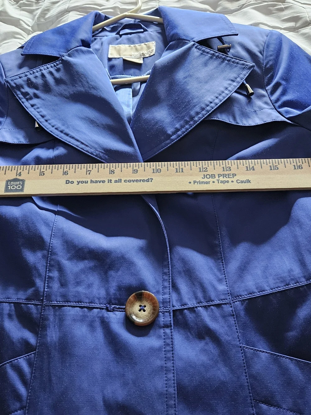 Michael Kors Royal Blue Hooded Trench Coat